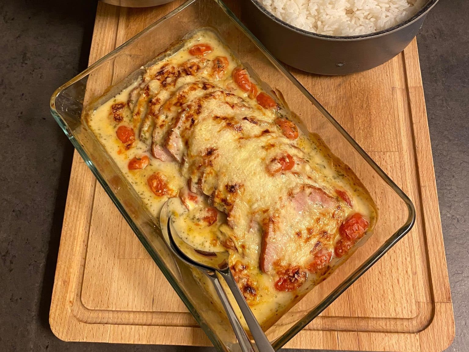 Kasslergratäng med sweetchili